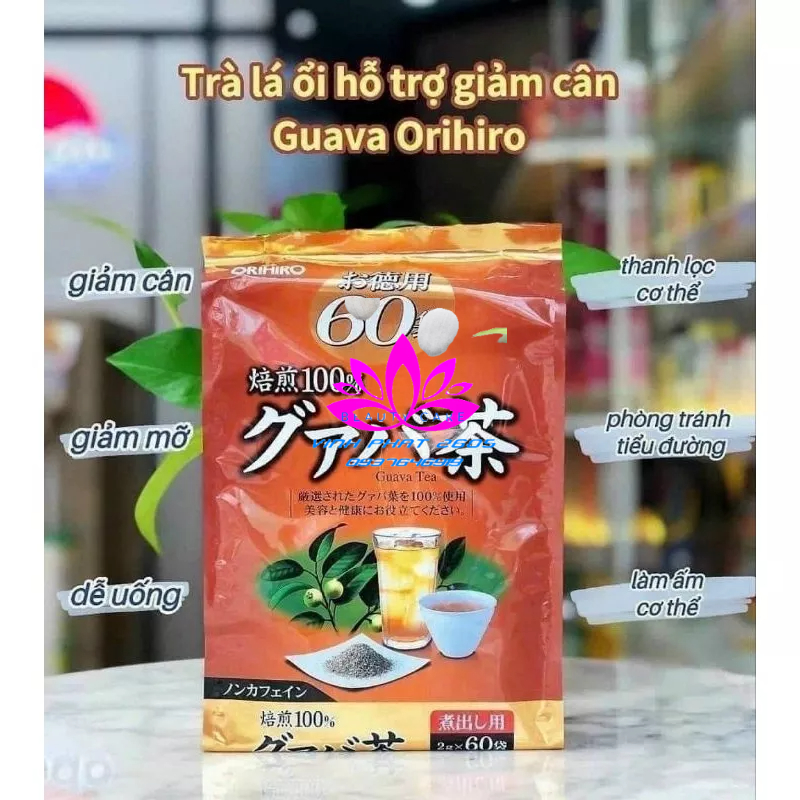 *Dễ Uống*Trà ổi giảm cân Orihiro Guava Nhật Bản 60 túi Chính Hãng