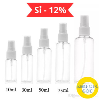 CHAI XỊT NHỎ GIỌT -CHAI XỊT PHUN SƯƠNG 30ML /50ML/100ML -CHAI CHIẾT MỸ PHẨM, CHIẾT NƯỚC HOA - CHAI NHỰA TRONG