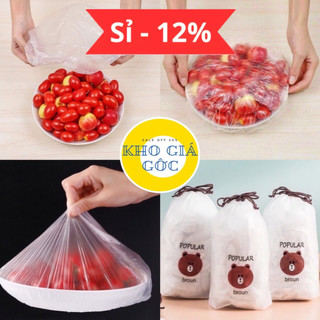Màng Bọc Thực Phẩm Có Chun Co Dãn Tái Sử Dụng (Gói 100c Kèm Túi Gấu)