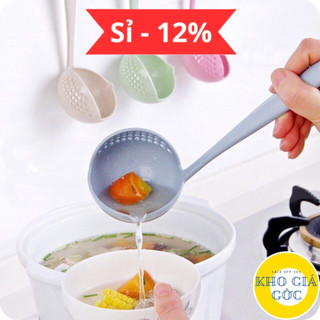 Muôi muỗng thìa múc canh lúa mạch có lỗ 2 trong 1