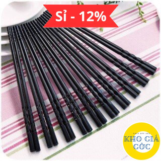 [Vỉ 10 Đôi] Đũa Nhựa Phíp Đen Chất Lượng Cao