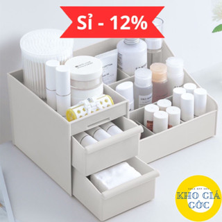 KỆ MỸ PHẨM Siêu tiện ích Kệ có 3 tầng bao gồm 2 ngăn kéo