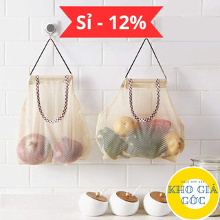 Túi Lưới Treo Tường Túi Đựng Tỏi, Đựng Rau Củ, Đựng Thực Phẩm Đa Năng, Túi Treo Tỏi