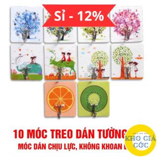 COMBO 10 MÓC DÁN TƯỜNG HỌA TIẾT 3D