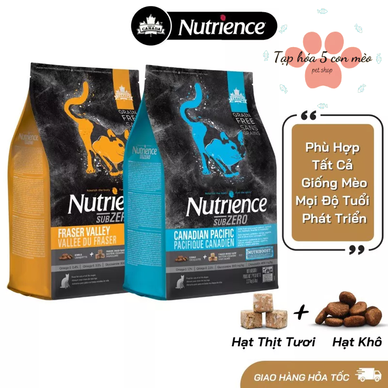 Hạt Nutrience SubZero- Thức Ăn Cho Mèo Mọi Độ Tuổi (Nhập khẩu chính hãng Canada)