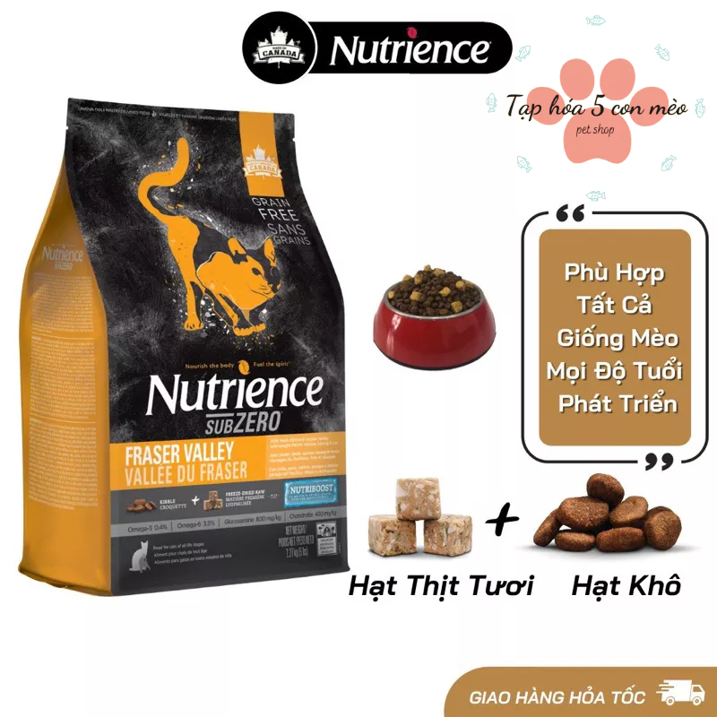 Hạt Nutrience SubZero- Thức Ăn Cho Mèo Mọi Độ Tuổi (Nhập khẩu chính hãng Canada)