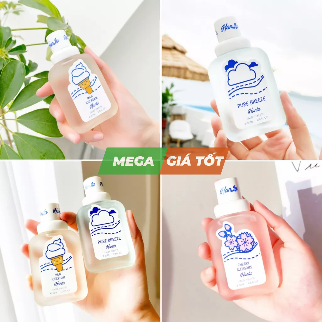 Bodymist Nam Nữ HanLu Chính Hãng, Xịt Thơm Body Mist 50ml Hương Trái Cây Ngọt Ngào Nhẹ Nhàng Siêu Quyến Rũ