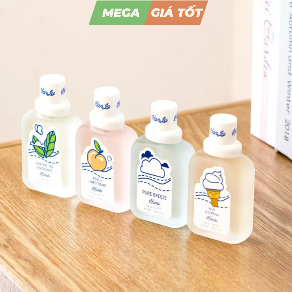 Bodymist Nam Nữ HanLu Chính Hãng, Xịt Thơm Body Mist 50ml Hương Trái Cây Ngọt Ngào Nhẹ Nhàng Siêu Quyến Rũ