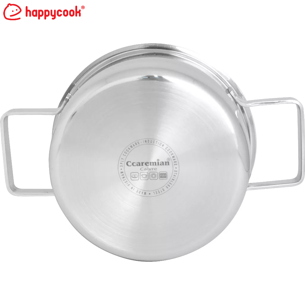 Nồi inox cao cấp 3 lớp Happy Cook 18cm HCS-18OL