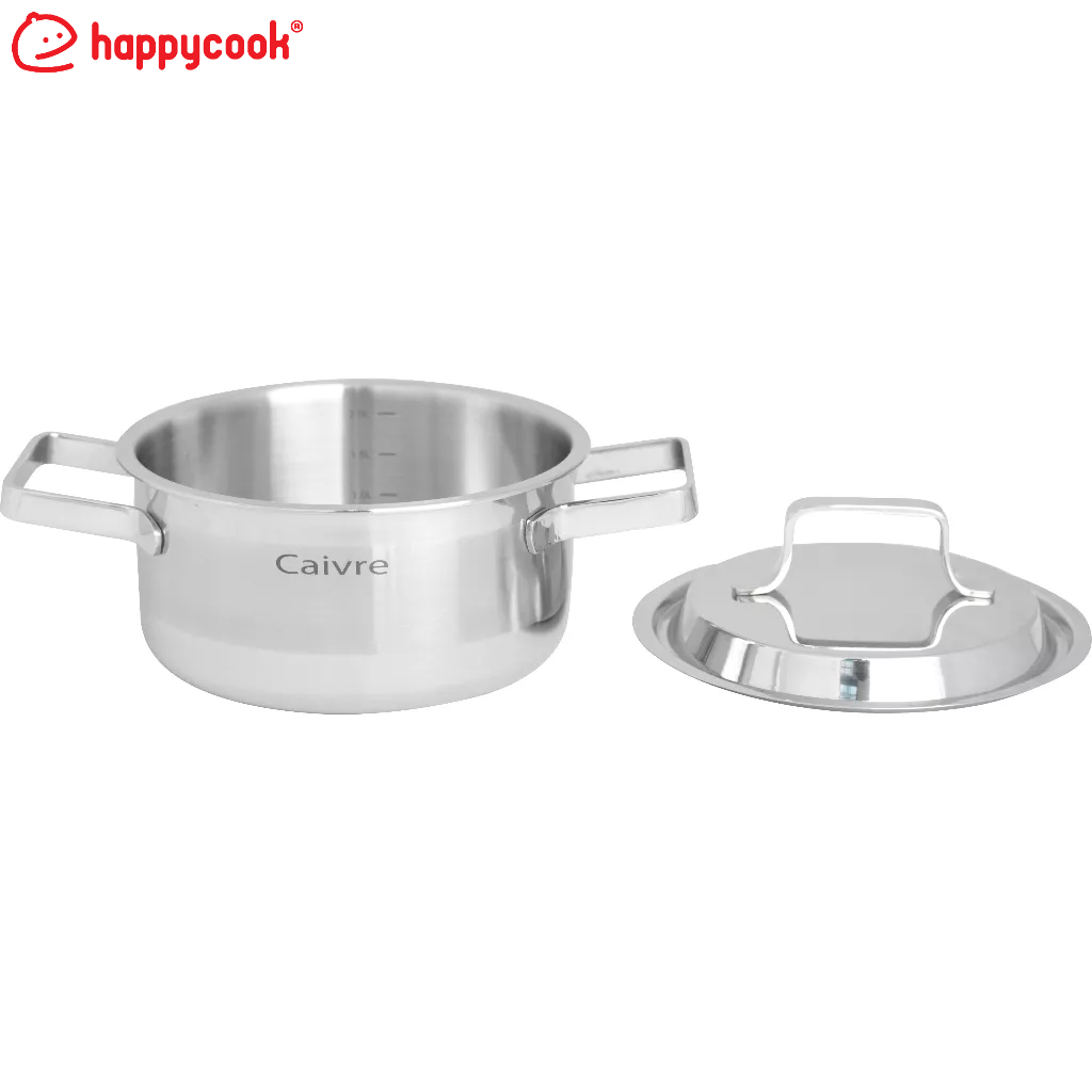 Nồi inox cao cấp 3 lớp Happy Cook 18cm HCS-18OL