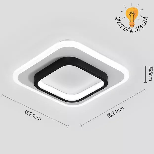 Đèn Ốp Trần Hiện Đại Kích Thước 24-30cm, LED 3 Chế Độ Màu, Trang Trí Phòng Ngủ, Hành Lang, Ban Công