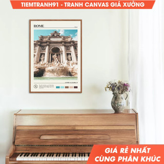 Tranh treo tường, Oil Paint, Rome Wall Art, Rome Poster, Rome Photo, Rome Wall Decor, Trevi Fountain, Roma, Italy.