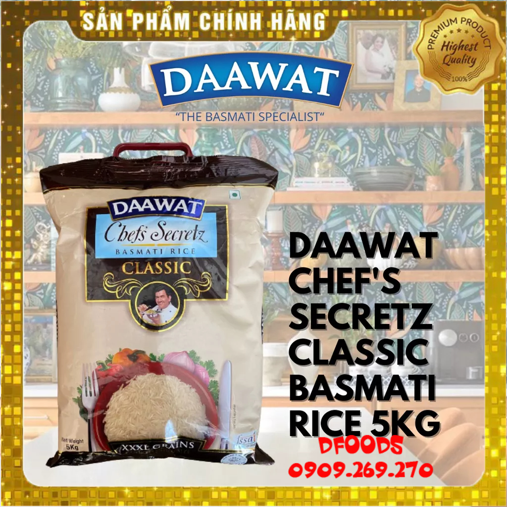 Gạo Ấn Độ Basmati Rice 5kg ngừa tiểu đường, giảm cân