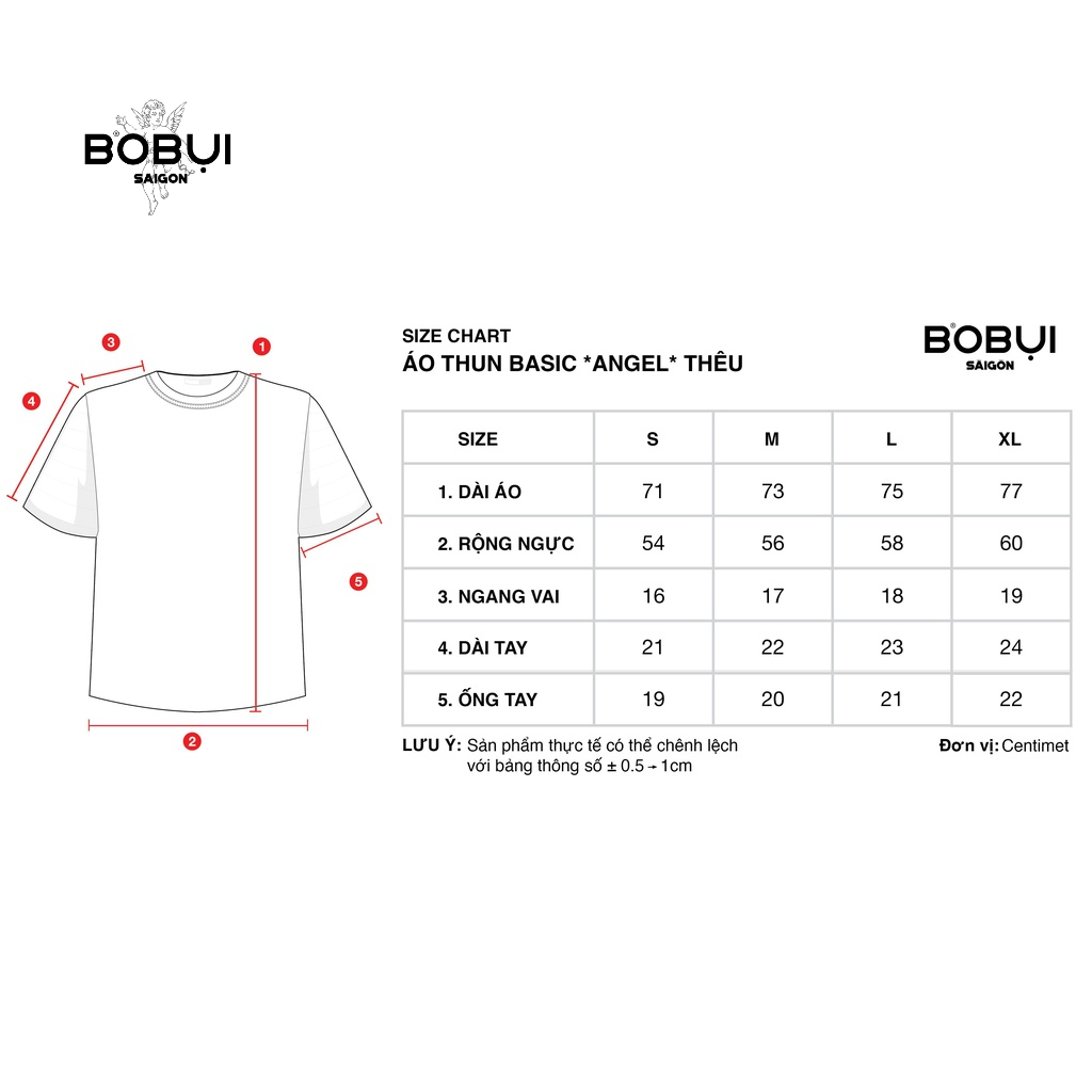 ÁO THUN BASIC ANGEL THÊU