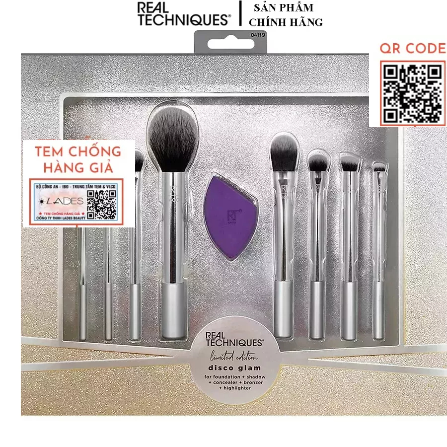 Bộ Cọ Real Techniques Makeup Brush Gift Set Limited Edition Disco Glam