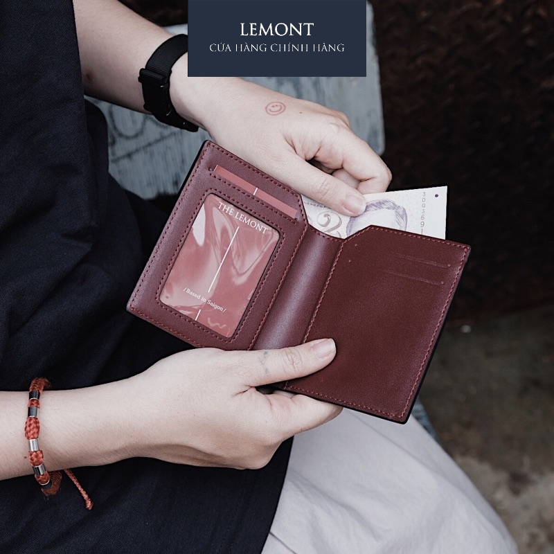 VÍ NỮ LEMONT DÁNG ĐỨNG - ĐỎ RƯỢU