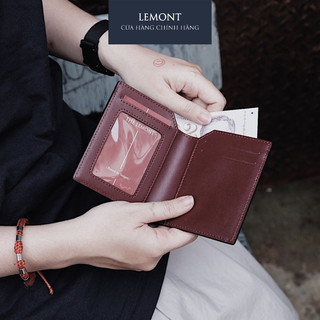 Ví nữ lemont dáng đứng - đỏ rượu