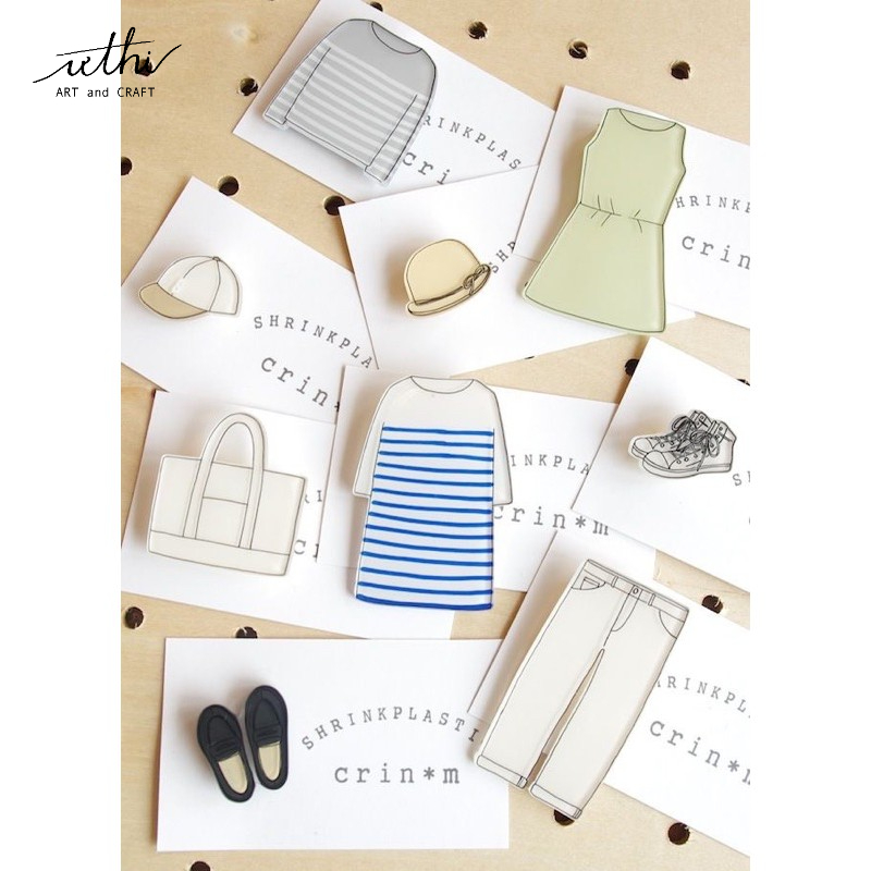 Tấm film nhựa co nhiệt Shrink plastic làm thủ công Handmade DIY