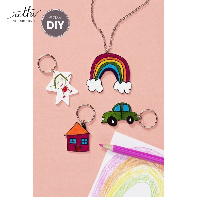 Tấm film nhựa co nhiệt Shrink plastic làm thủ công Handmade DIY