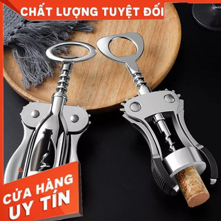Dụng cụ mở rượu vang inox cao cấp, dụng cụ khui bia đa năng