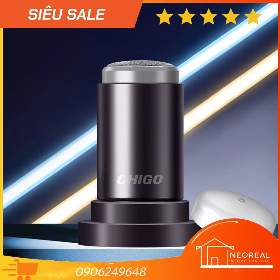 Máy Cạo Râu Mini Chigo Cầm Tay Thiết Kế Nhỏ Gọn Tiện Lợi Dễ Dàng Mang Theo, Dao Cạo Râu Lưỡi Dao Thép Không Han Gỉ