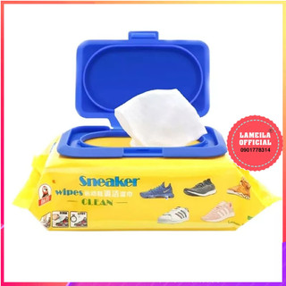 Khăn giấy lau giày túi sách 30 tờ làm sạch không hóa chất không hại da tay vải giày P0580