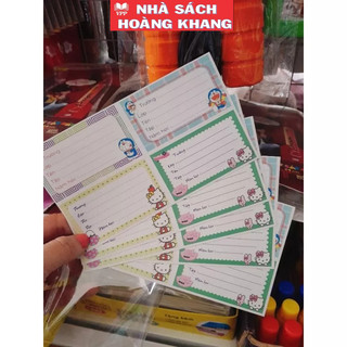 Set 20 nhãn vở ghi tên