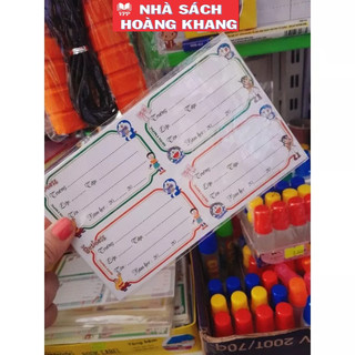 Set 20 nhãn vở ghi tên