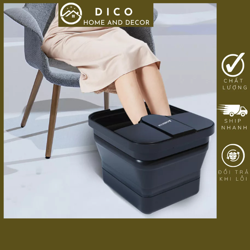Bồn ngâm nhân massage Chigo nhiệt dung tích 8l có sục khí và con lăn mát xa chân, máy ngâm chân gấp gọn tiện lợi