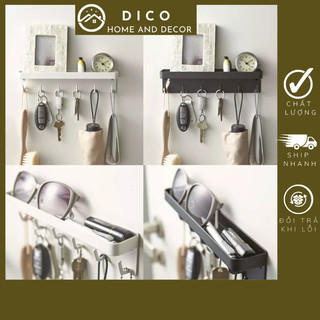 Móc treo chìa khóa, khẩu trang gắn tường kiêm kệ để đồ tiện ích