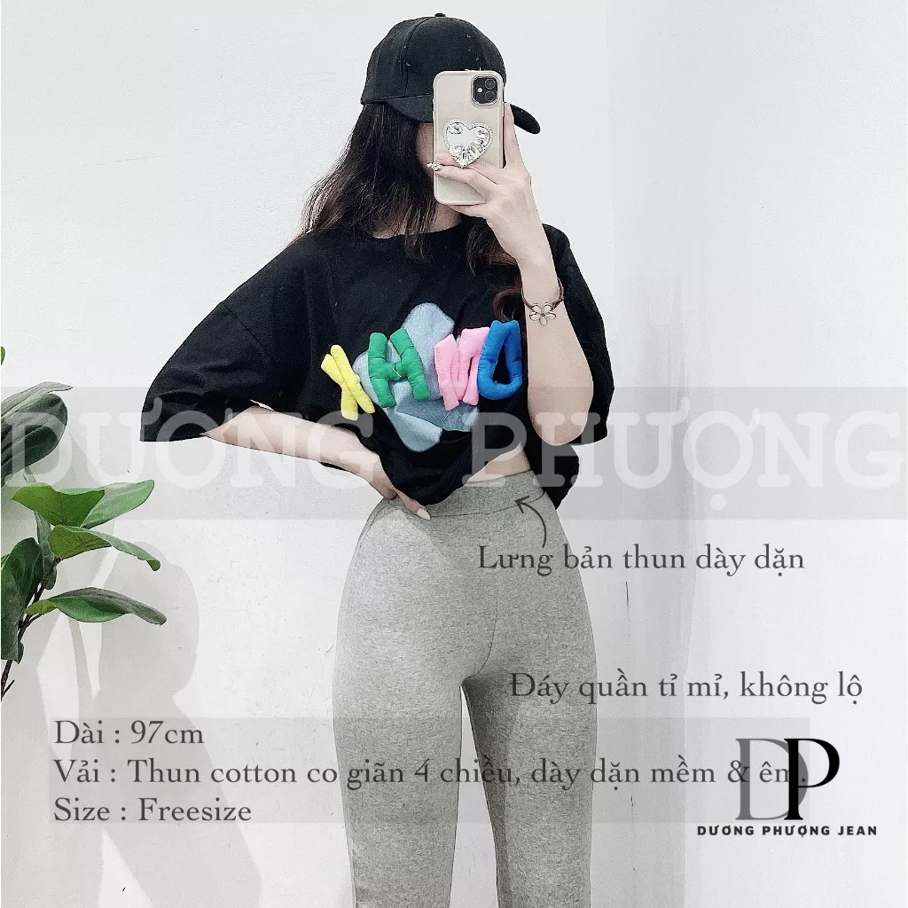 Quần thun nữ co giãn ống loe màu trơn, quần dài nữ lưng cao chất thun cotton hack dáng duongphuongjean - QU105