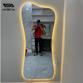 Gương bỉ nhập khẩu Gương hạt đậu A1 cao cấp 5mm Vạn Bình An cảm ứng đèn led tặng full phụ kiện đi tỉnh