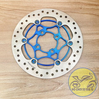 Đĩa thắng Winner size 256mm + Lòng 3D siêu đẹp lắp 4 lỗ thông dụng các dòng xe màu xanh dương
