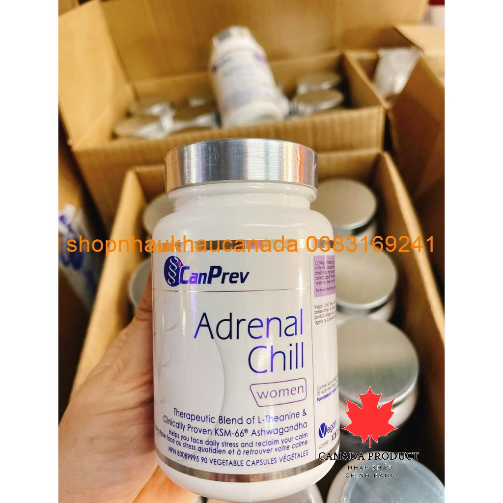 Viên uống giảm căng thẳng và cải thiện sinh lý phụ nữ Canprev Adrenal Chill Women, 90 viên