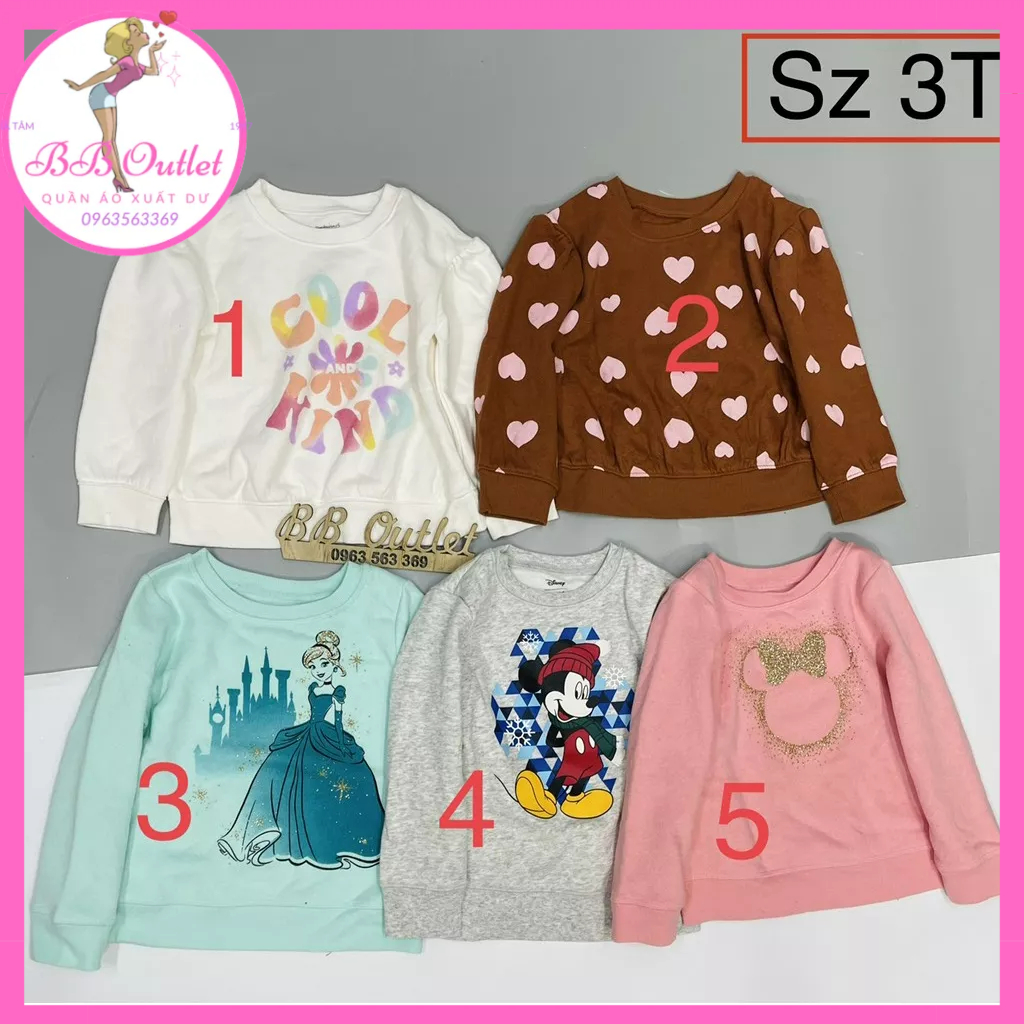 Áo nỉ bông jumping beans softest cho bé gái