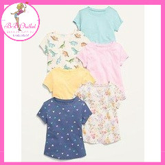 Set 3c áo phông bé gái vạt bầu