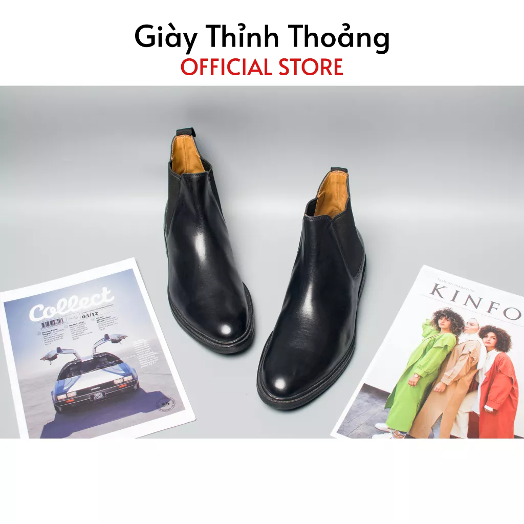Giày Boot Nam Kiểu Dáng Chelsea Chất Liệu Da Bê Nhập Khẩu Cao Cấp (SAMPLE BOOT02)
