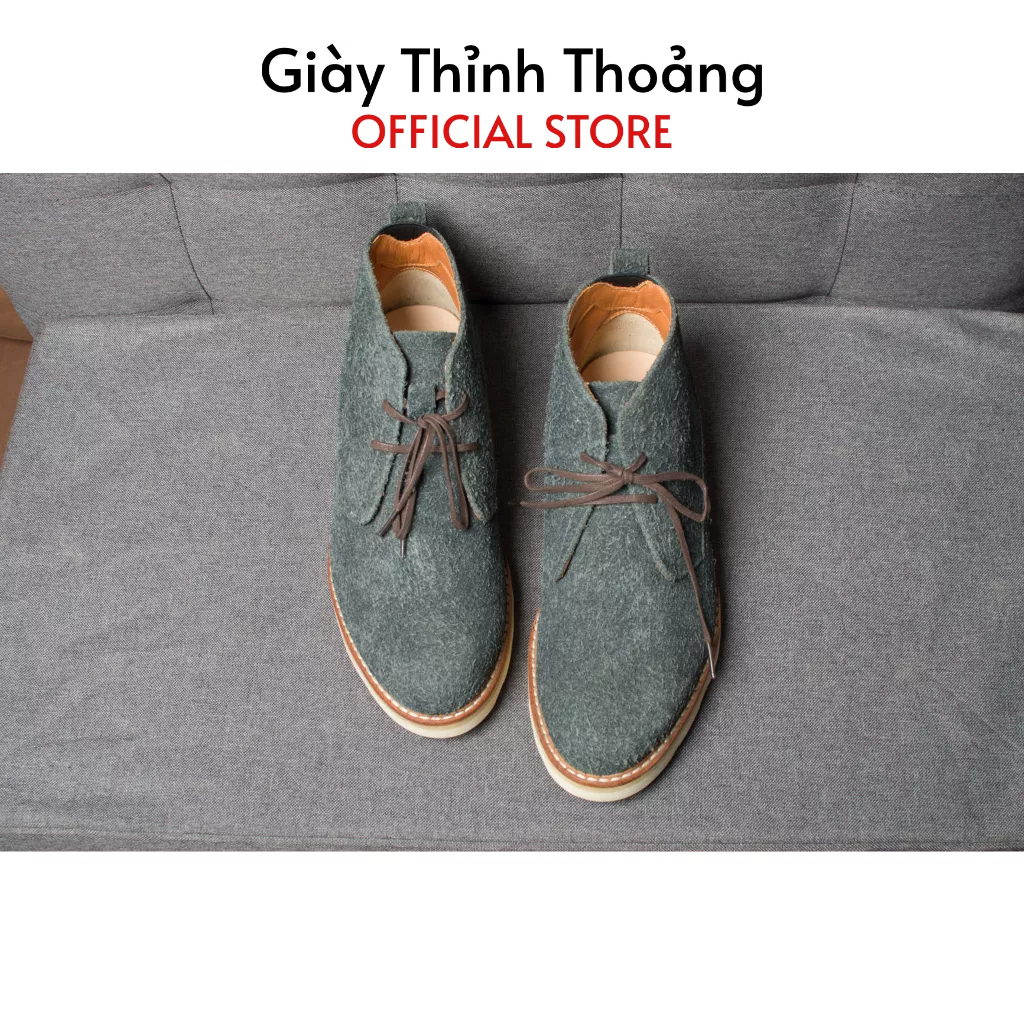 Giày Boot Nam Kiểu Dáng Chukka Thời Trang Khâu Thủ Công Chất Liệu Da Bê Cao Cấp (KCK 0014 K)
