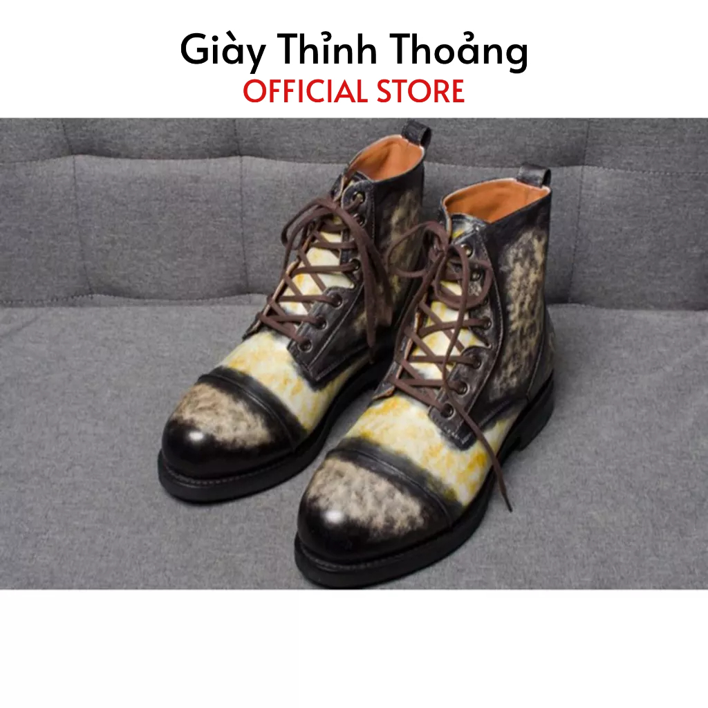 Giày Boot Nam Kiểu Dáng Service Thời Trang Công Sở Chất Liệu Da Bê Nhập Khẩu Cao Cấp (DLBRW)
