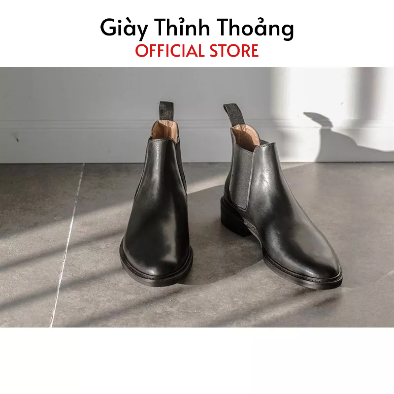 Giày Boot Nam Kiểu Dáng Chelsea Thời Trang Công Sở Chất Liệu Da Bê Nhập Khẩu Cao Cấp (1A PK JETPACK)
