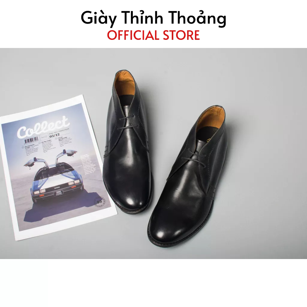 Giày Boot Nam Kiểu Dáng Chukka Khâu Thủ Công Chất Liệu Da Bê Nhập Khẩu Cao Cấp (3121 S)
