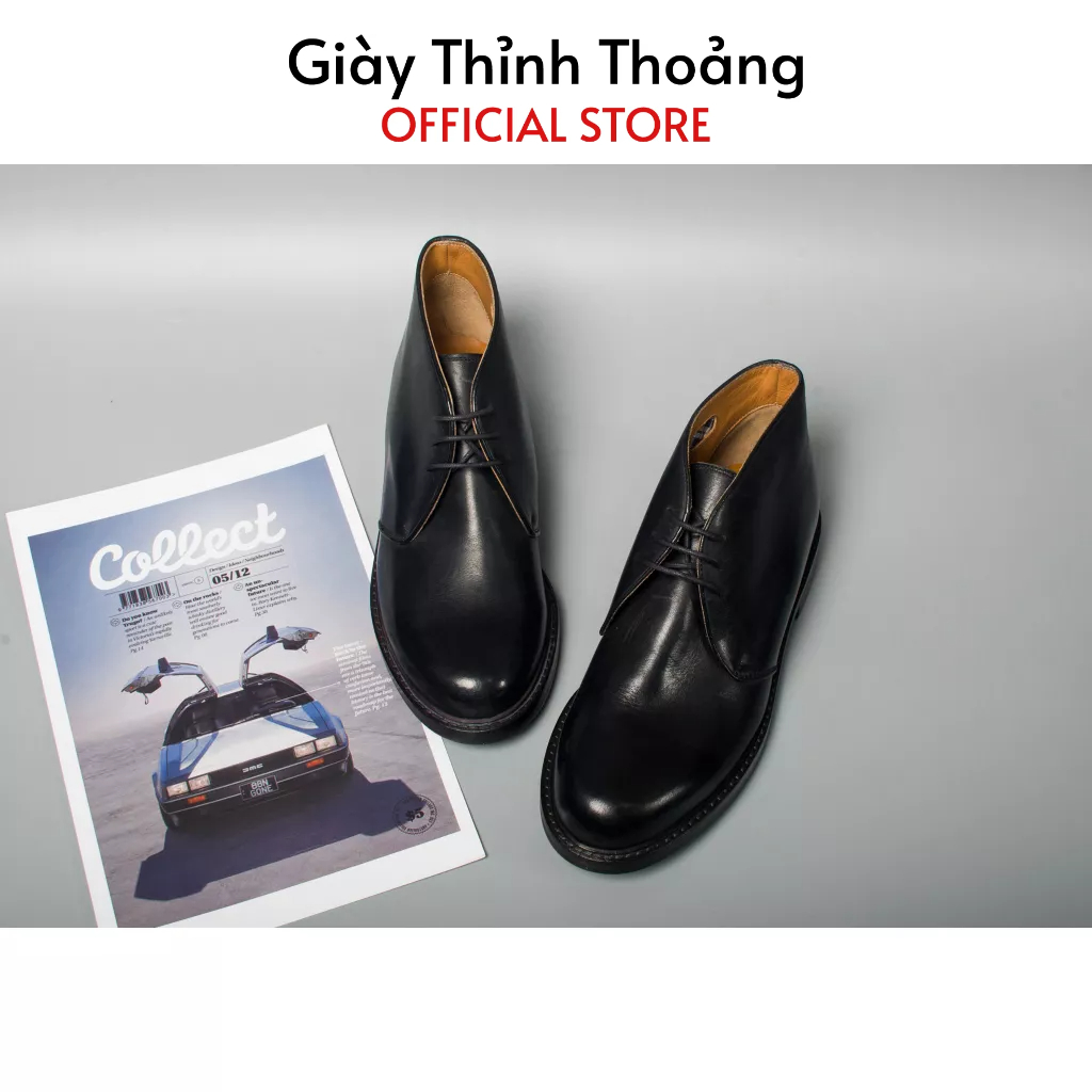 Giày Boot Nam Kiểu Dáng Chukka Khâu Thủ Công Thời Trang Chất Liệu Da Bê Nhập Khẩu (NY 109 UN)