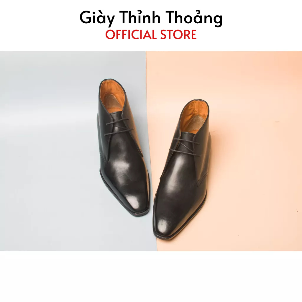 Giày Chukka Boot Nam Thời Trang Khâu Thủ Công Chất Liệu Da Bê Nhập Khẩu (B 191 DL)