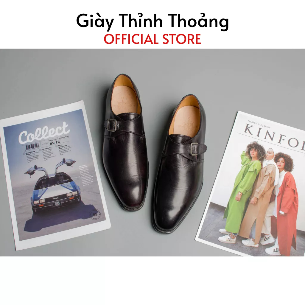Giày Tây Nam Kiểu Dáng Khóa Cài MonkStrap Thời Trang Công Sở Sang Trọng Lịch Sự (1A SPCSM 010)