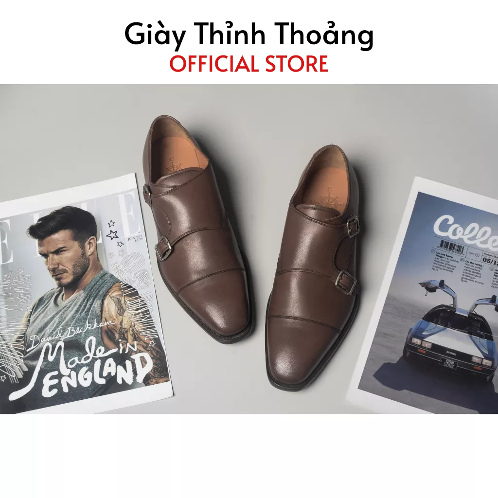 Giày Tây Nam Kiểu Dáng MonkStrap Khóa Cài Thời Trang Lịch Sự Cao Cấp (1A CNES 6)