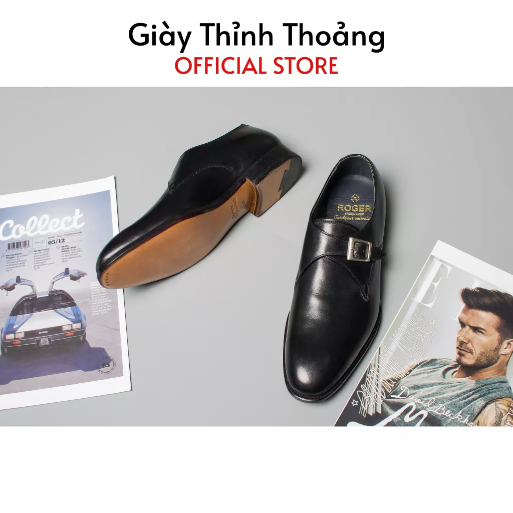 Giày Tây Nam MonkStrap Khâu Thủ Công Công Sở Chất Liệu Da Bê Nhập Khẩu (MS 022 R)