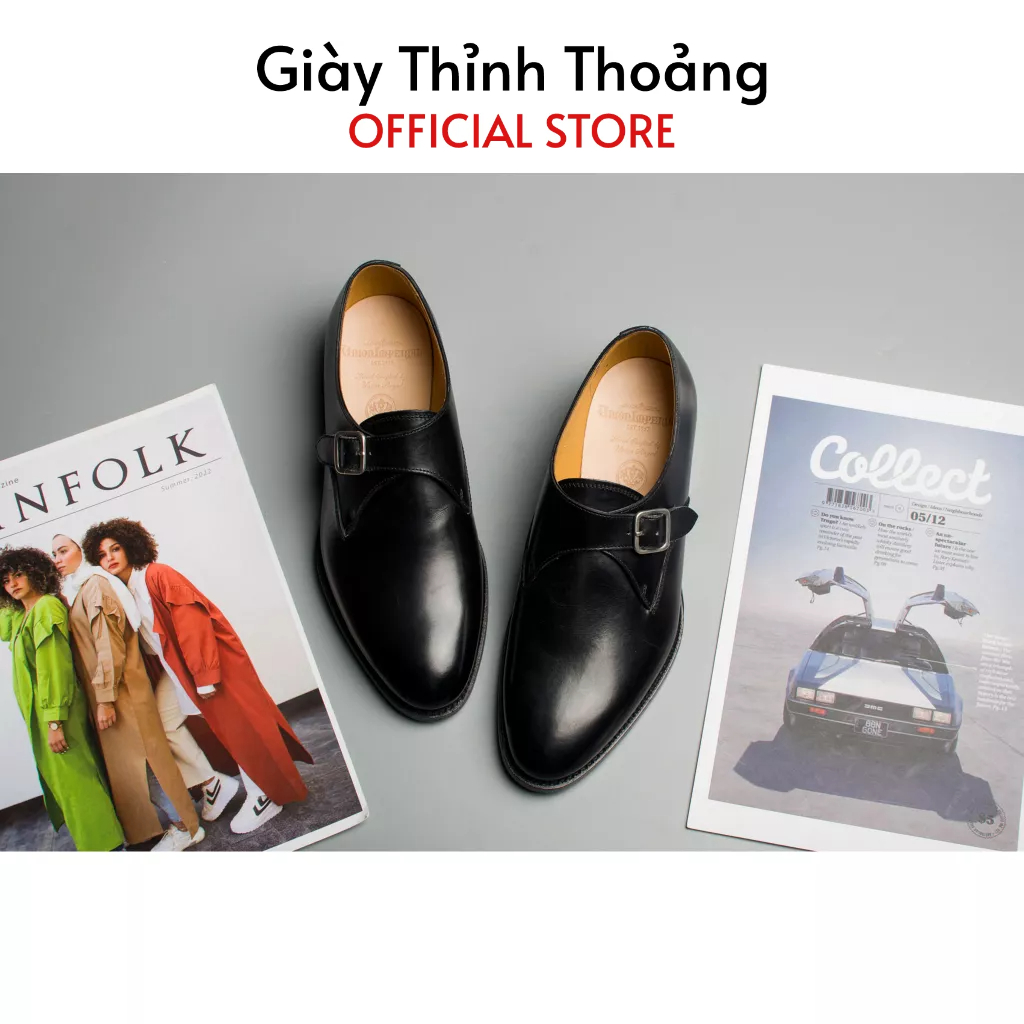 Giày Tây Nam Kiểu Dáng MonkStrap Khóa Cài Thời Trang Công Sở Chất Liệu Da Bê Nhập Khẩu (UR202)
