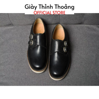 Giày tây nam da kiểu dáng monkstrap khóa cài chất liệu da bê nhập khẩu
