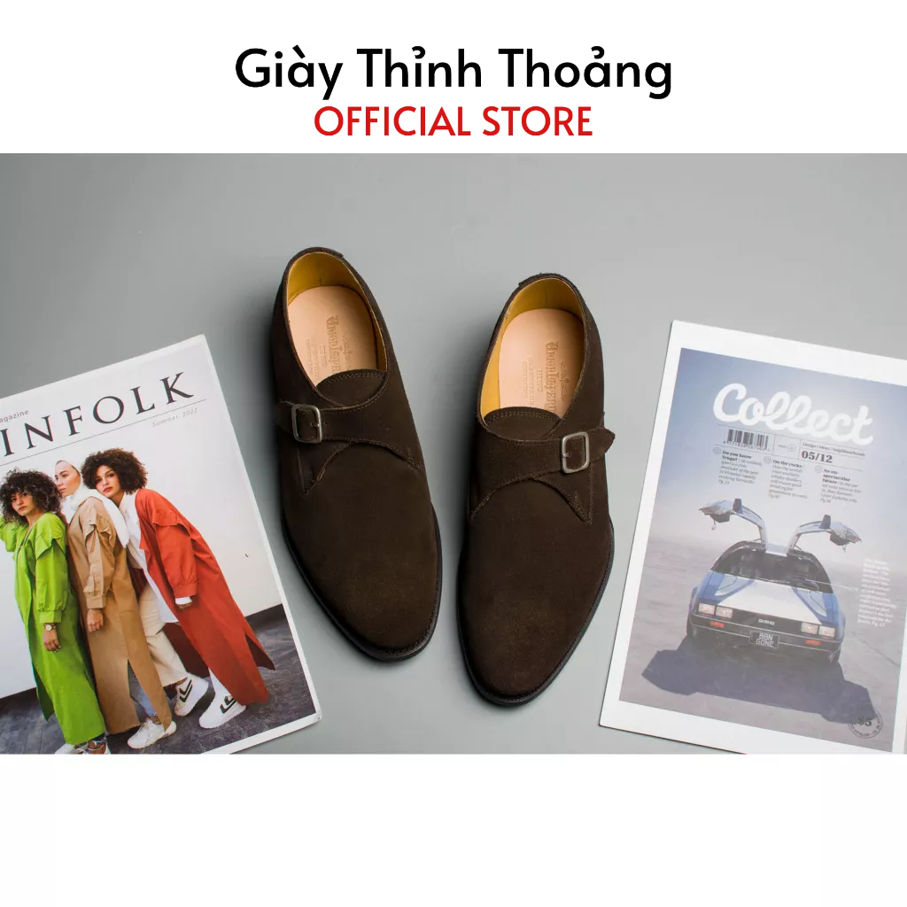 Giày Tây Nam Kiểu Dáng Monkstrap Thời Trang Công Sở Sang Trọng Chất Liệu Nhập Khẩu Cao Cấp (UR 203)