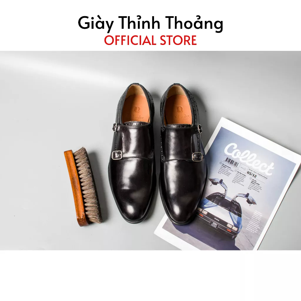 Giày Tây Nam Kiểu Dáng MonkStrap Thời Trang Công Sở Chất Liệu Da Bê Nhập Khẩu (DL 06 DL)